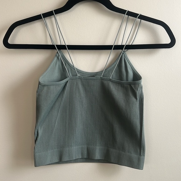 Dynamite 2 piece bundle ribbed bungee strap tank tops blue and sage - Picture 7 of 7